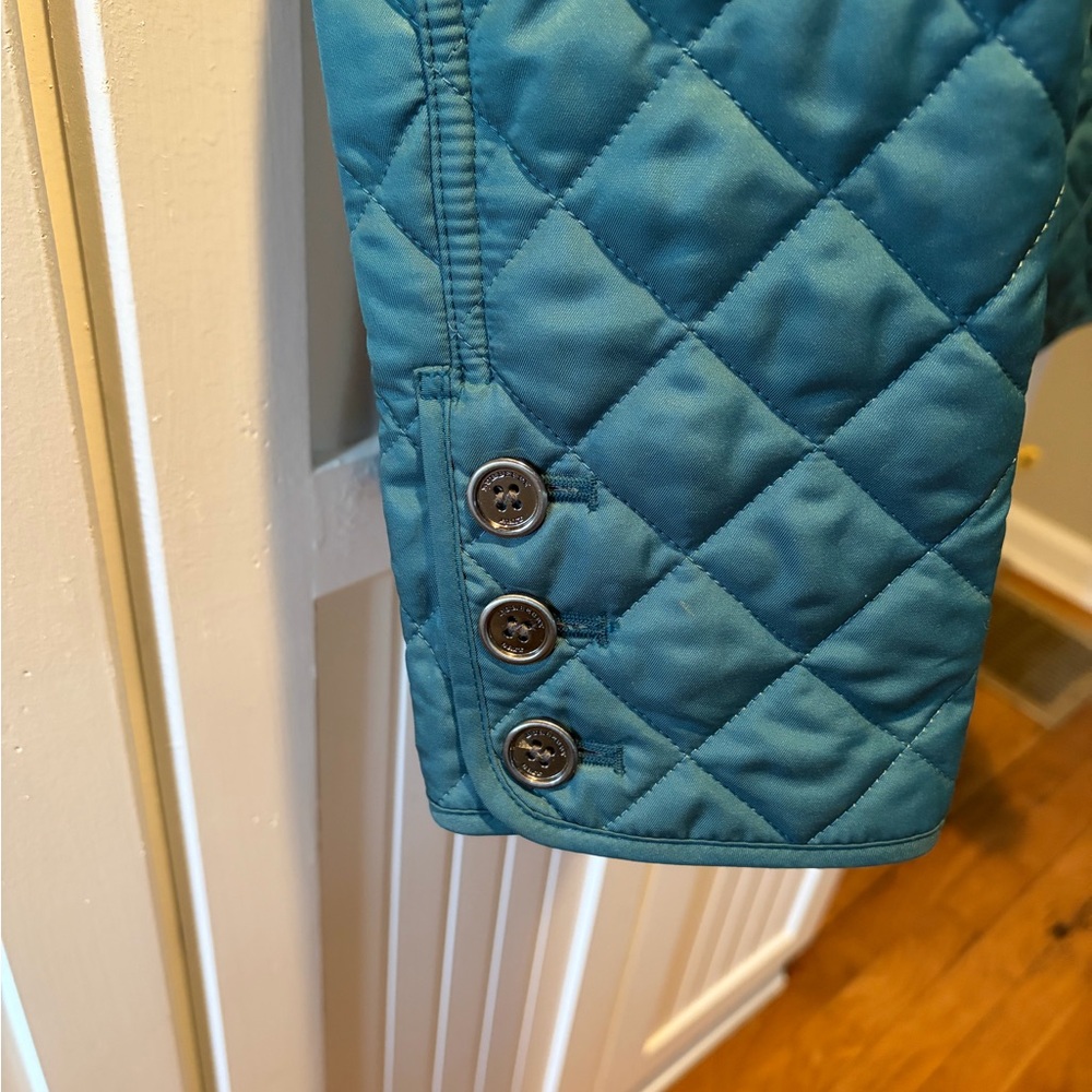 Burberry Teal Quilted Jacket - Picture 4 of 8